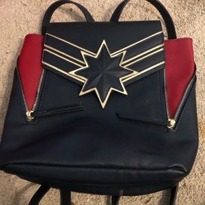 Leather Captain Marvel Backpack